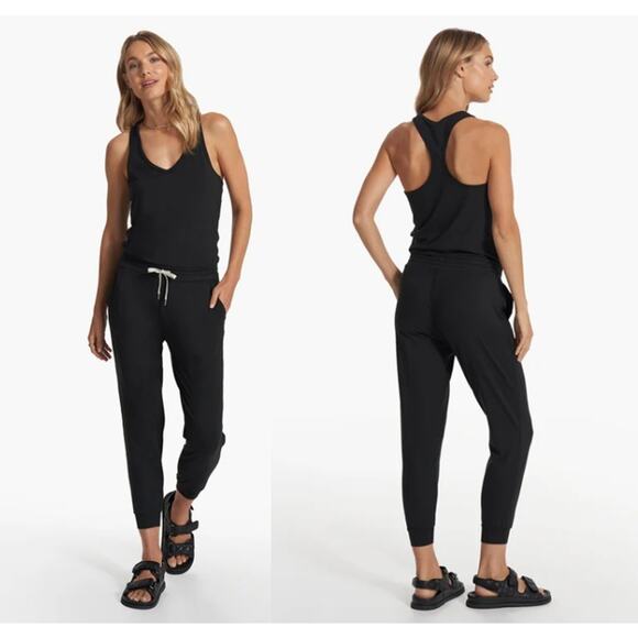 Vouri Women's Lux Jumpsuit Athleisure Performance Black Sz M - Picture 6 of 8